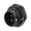 SP1312/P2 Вилка 2 контакти на панель, IP68, 200В, 5А, пайка, WEIPU SP1312/P2 Вилка 2 контакти на панель, IP68, 200В, 5А, пайка, WEIPU